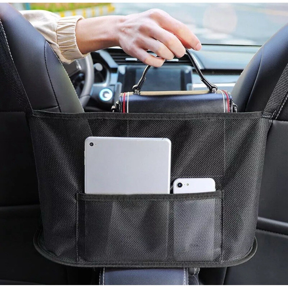 Universal Car Net Pocket Handbag Holder Organizer Between Seat Side Storage Bag